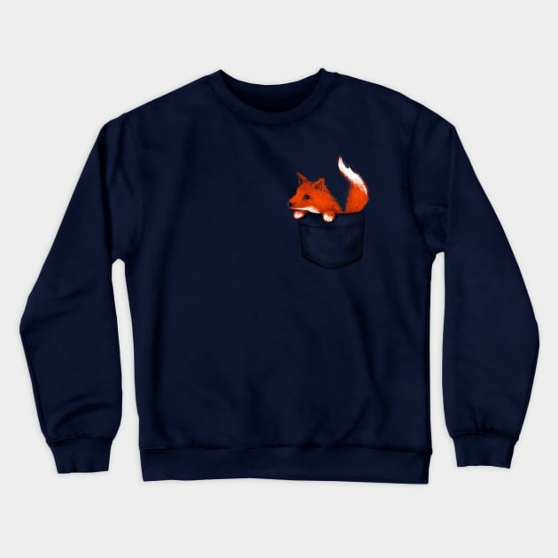 Little Fox in a Pocket Crewneck Sweatshirt by CrumblinCookie